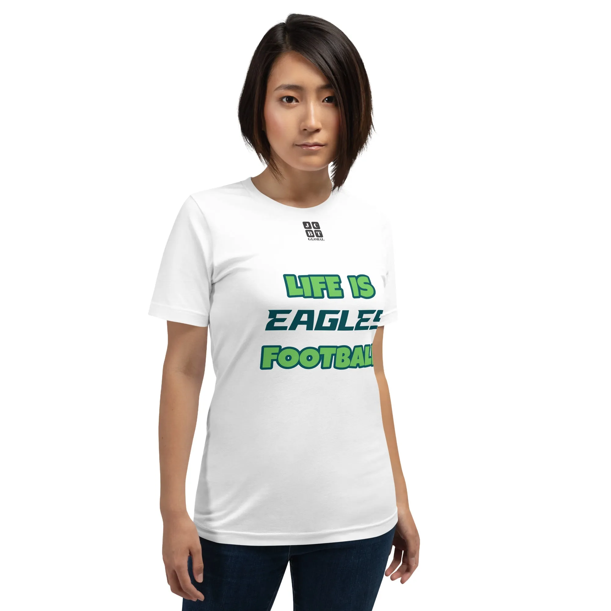 Unisex t-shirt "20107-0011-26 Life Is Eagles Football (Black Logo)"