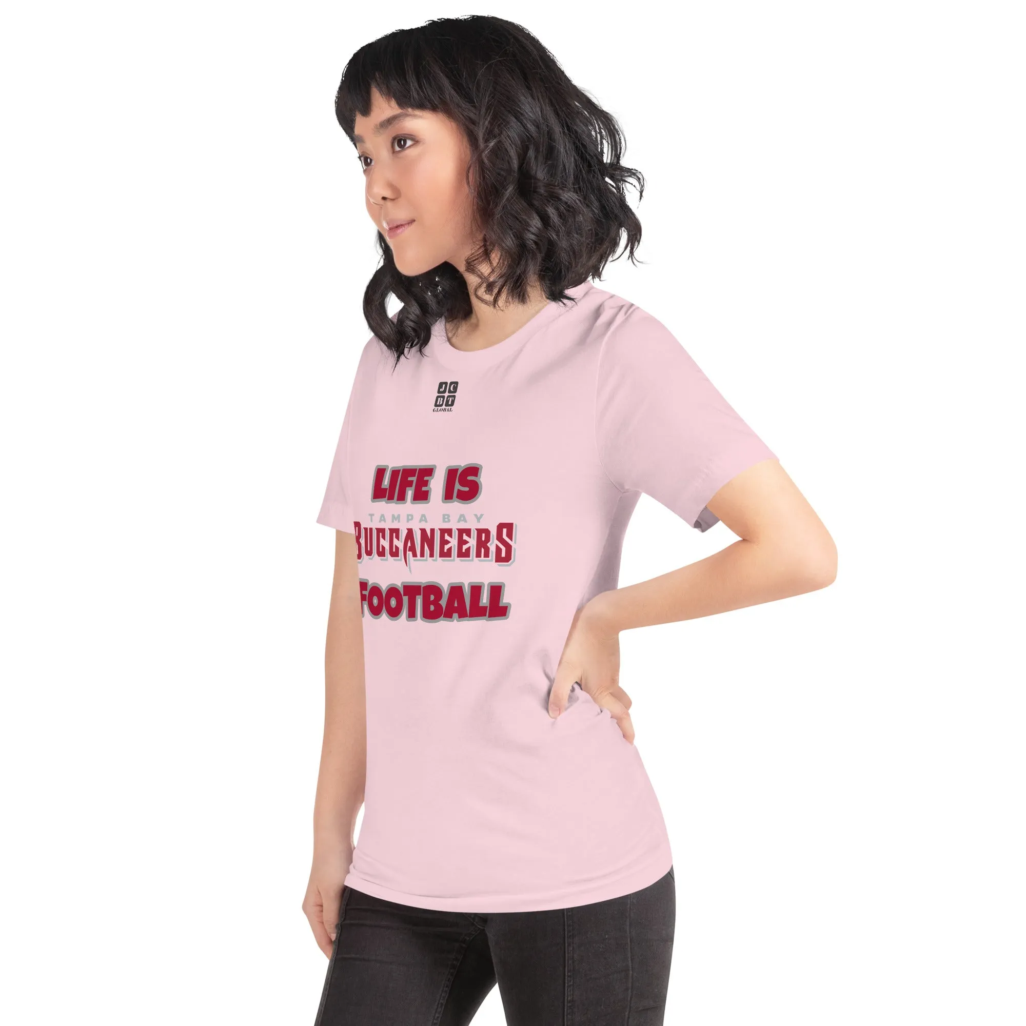 Unisex t-shirt "20107-0011-30 Life Is Buccaneers Football (Black Logo)"