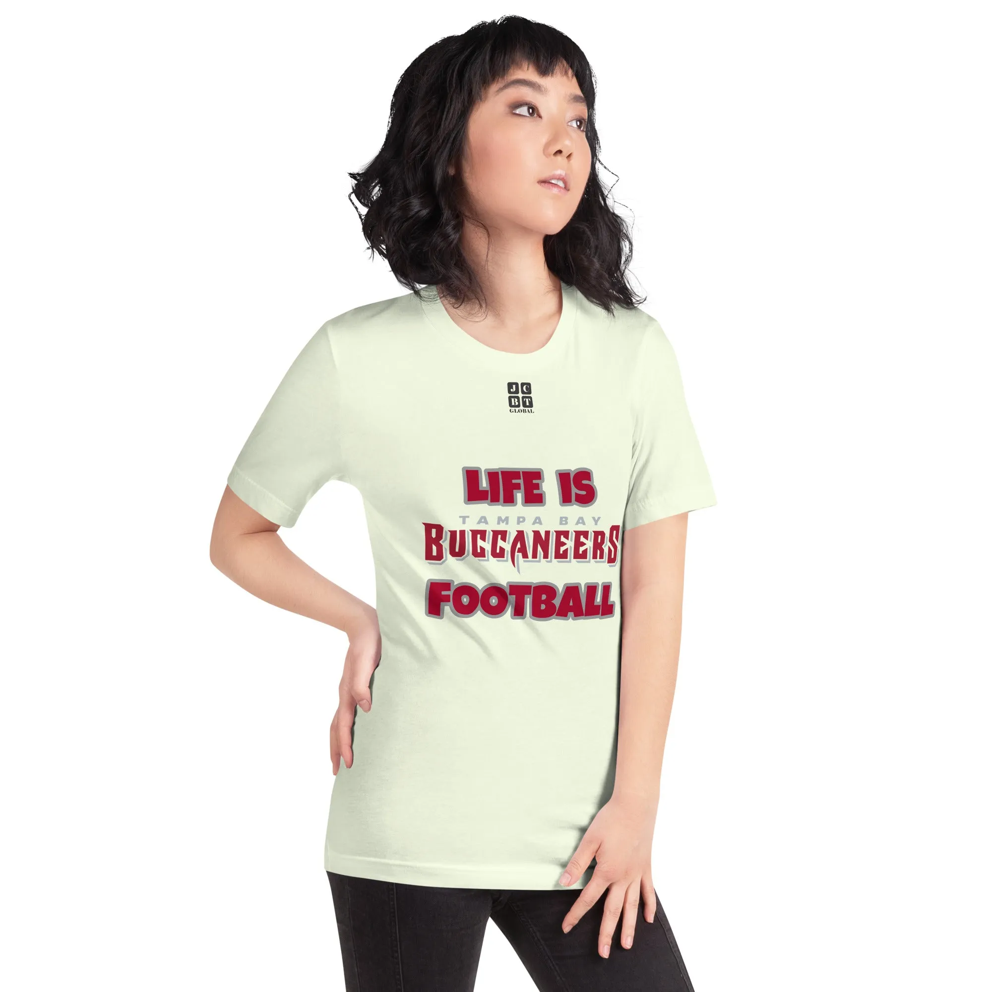 Unisex t-shirt "20107-0011-30 Life Is Buccaneers Football (Black Logo)"