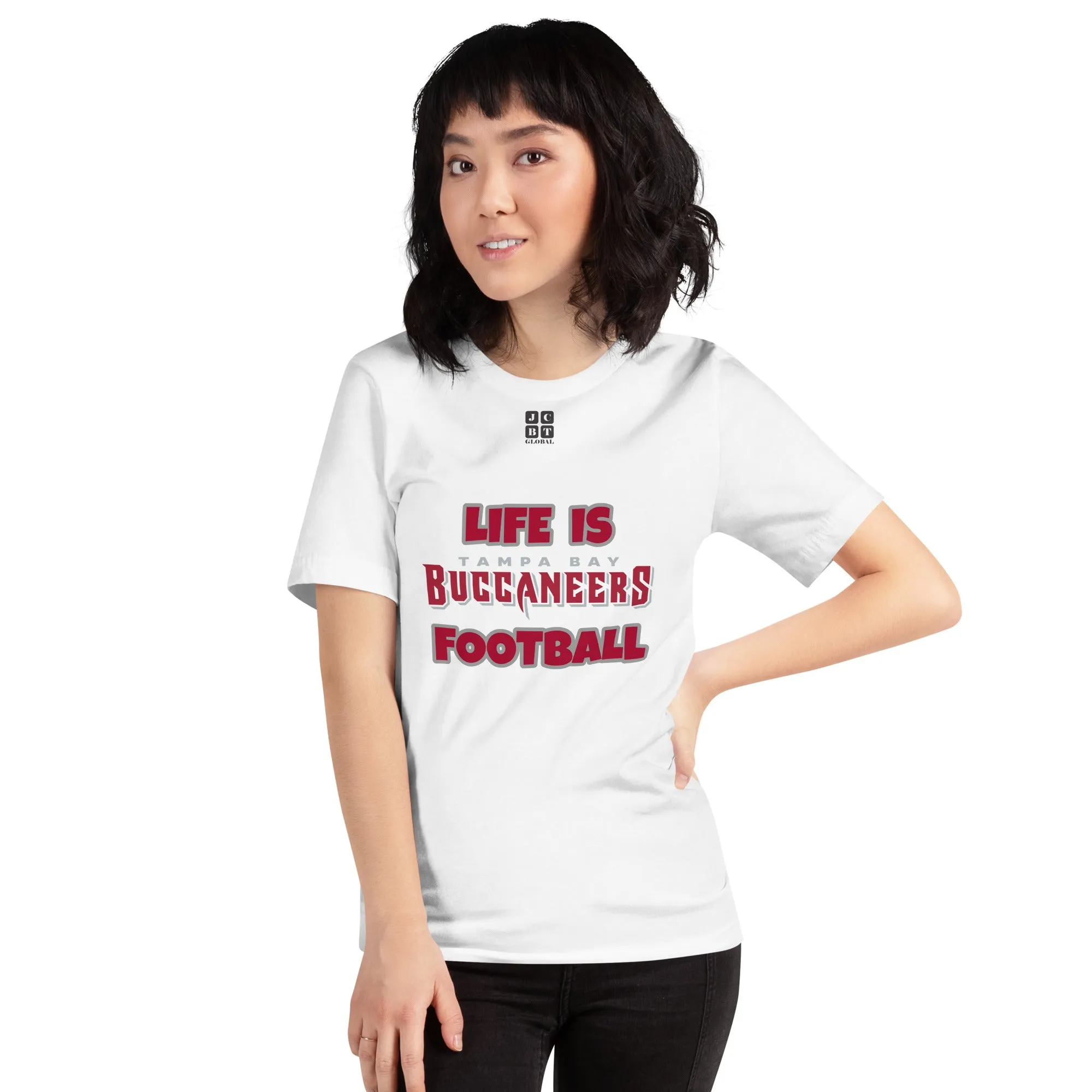 Unisex t-shirt "20107-0011-30 Life Is Buccaneers Football (Black Logo)"