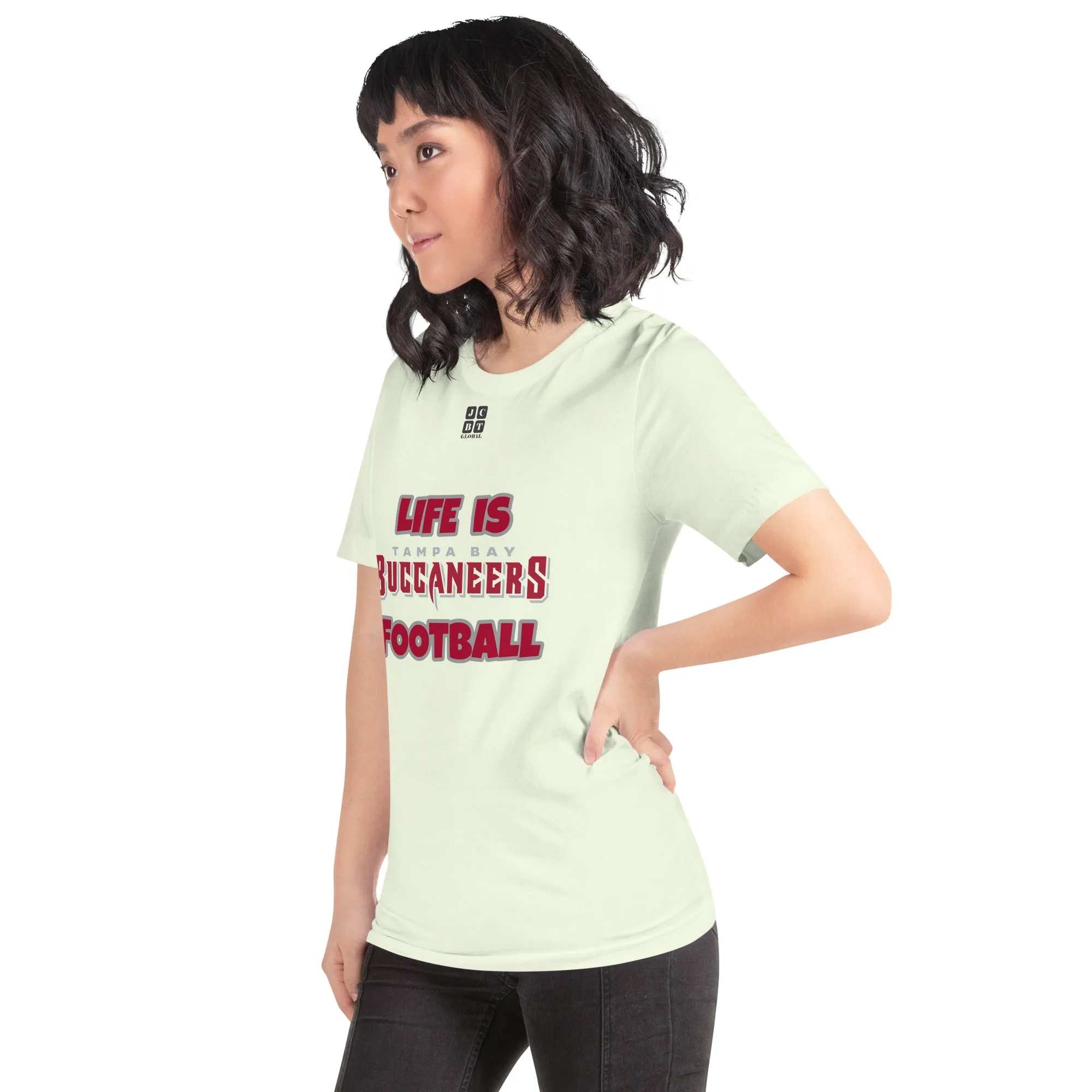Unisex t-shirt "20107-0011-30 Life Is Buccaneers Football (Black Logo)"