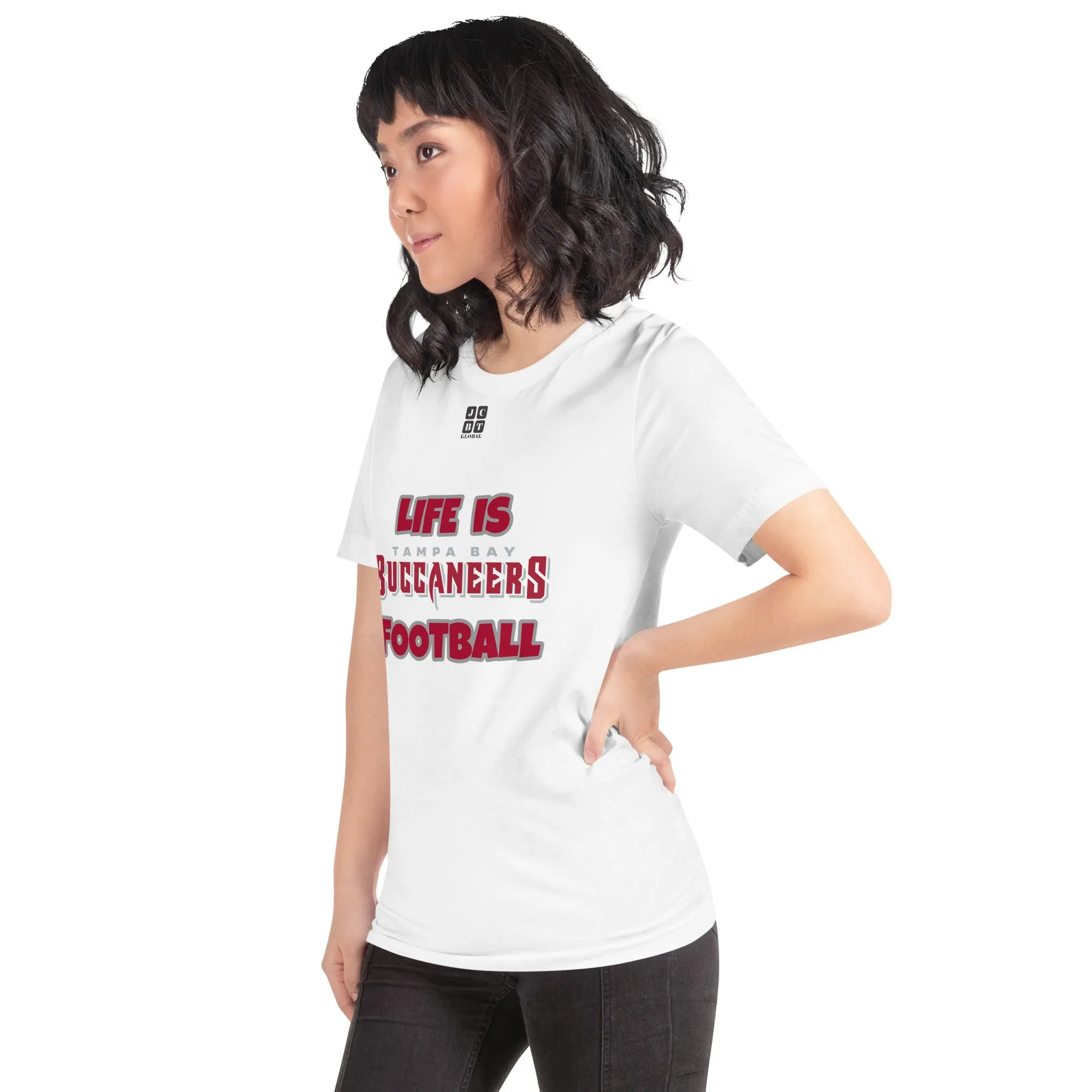 Unisex t-shirt "20107-0011-30 Life Is Buccaneers Football (Black Logo)"