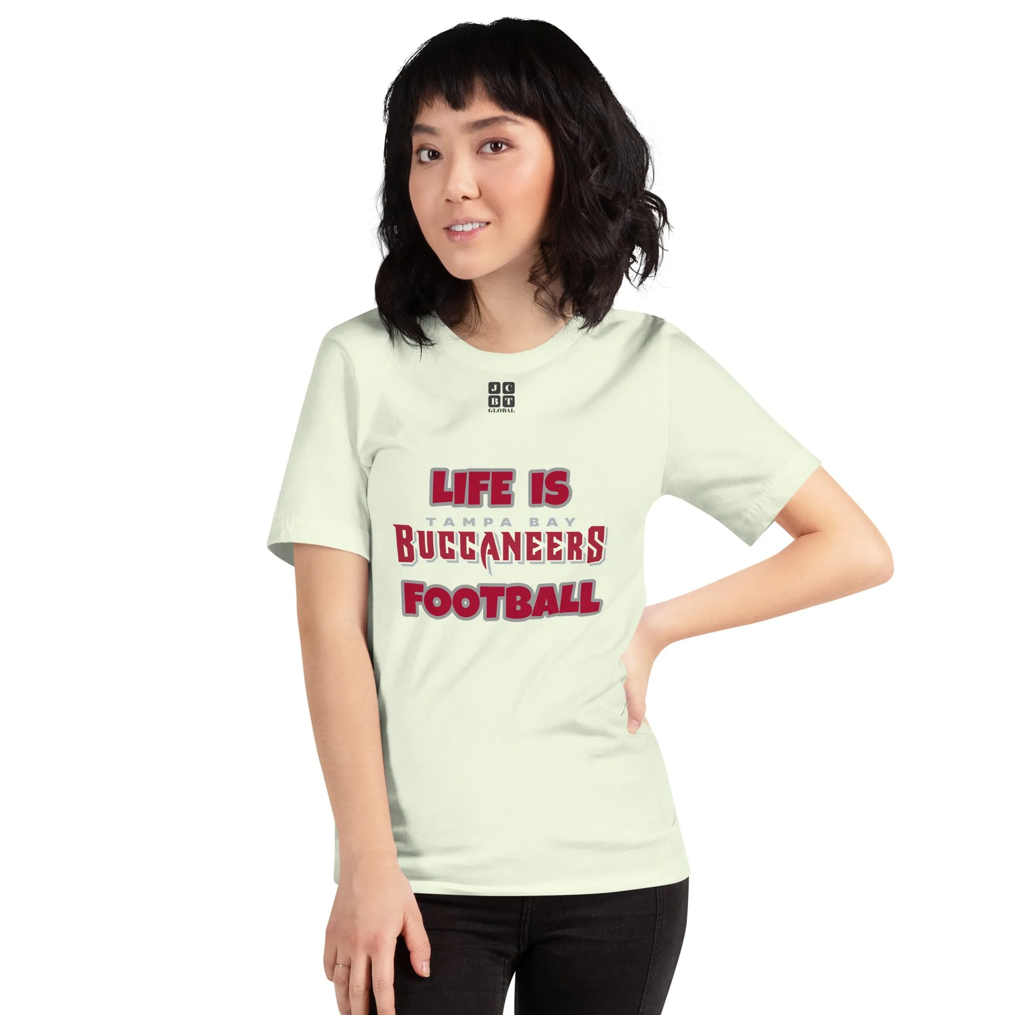 Unisex t-shirt "20107-0011-30 Life Is Buccaneers Football (Black Logo)"