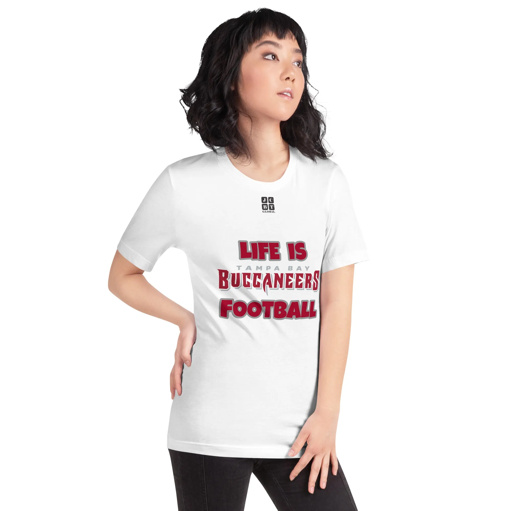 Unisex t-shirt "20107-0011-30 Life Is Buccaneers Football (Black Logo)"