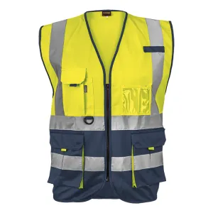 Utility Waistcoat - Yellow/Navy