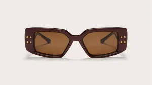 V-CINQUE Bordeaux / Yellow Gold / Dark Brown