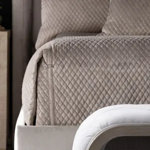 Valentina Queen Coverlet Buff Velvet (96x98)