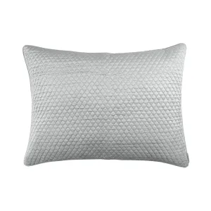 Valentina Quilted Luxe Euro Pillow Aquamarine 27x36