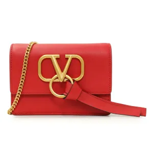 Valentino Smooth Calfskin Mini VRing Crossbody Bag