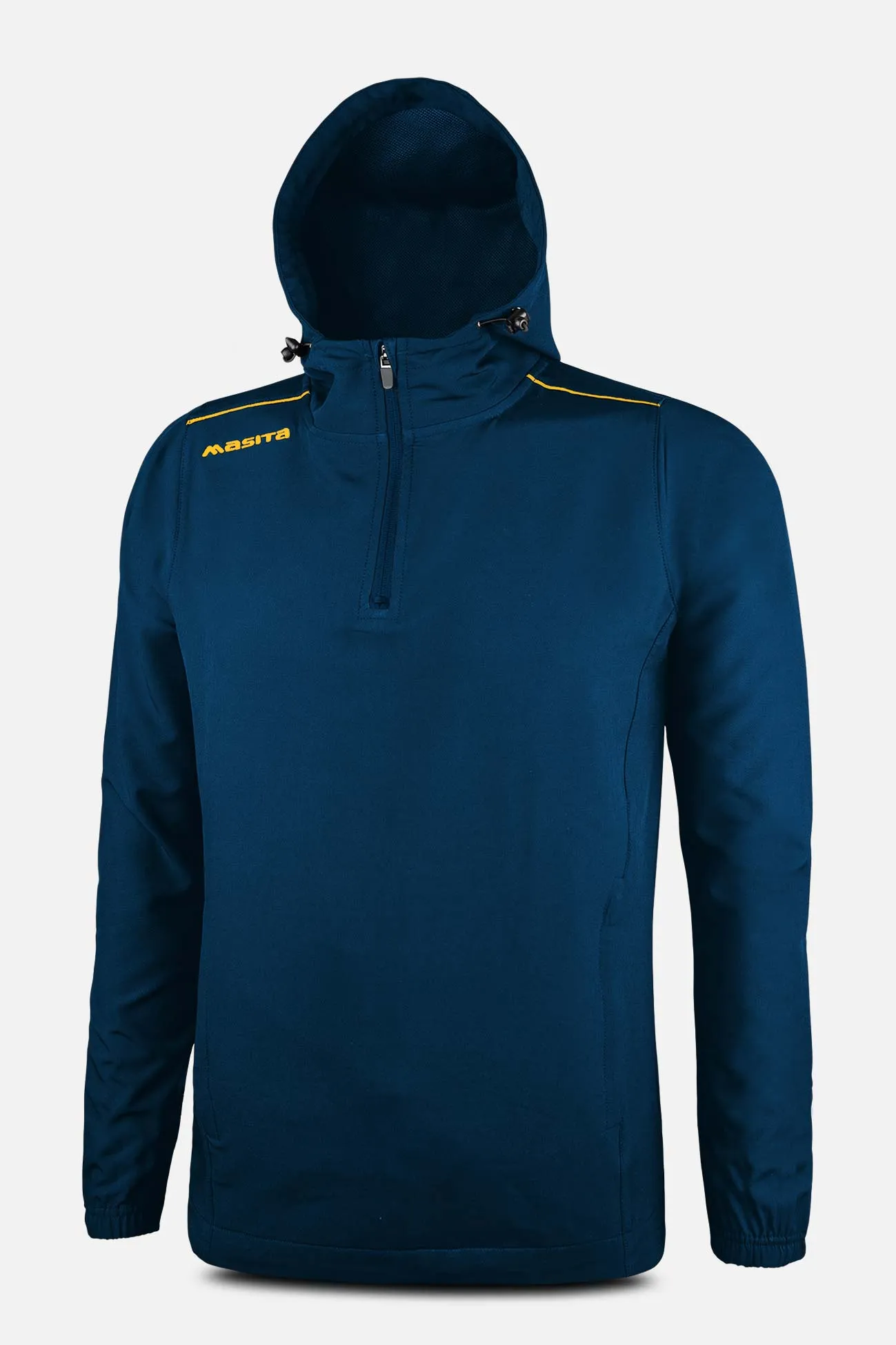 Vermont Hooded Pullover Half Zip Navy/Amber