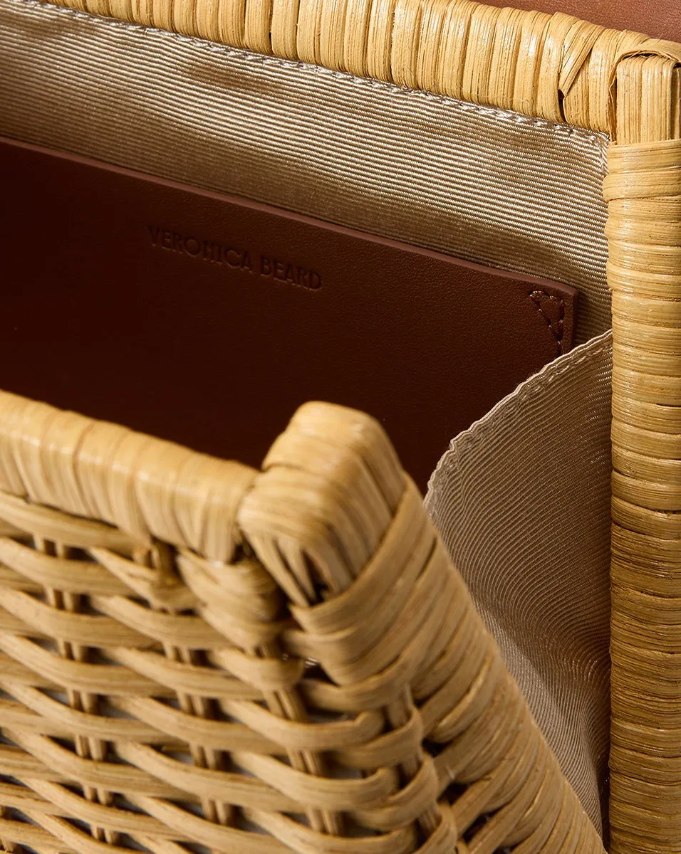 Veronica Beard Small Wicker Avenue Bag in Hazelwood