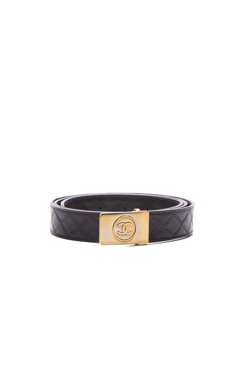 Vintage Coco Quilted Belt - Size 42