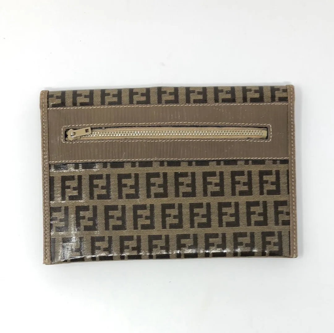 Vintage: Fendi F Logo Coated Flat Wallet