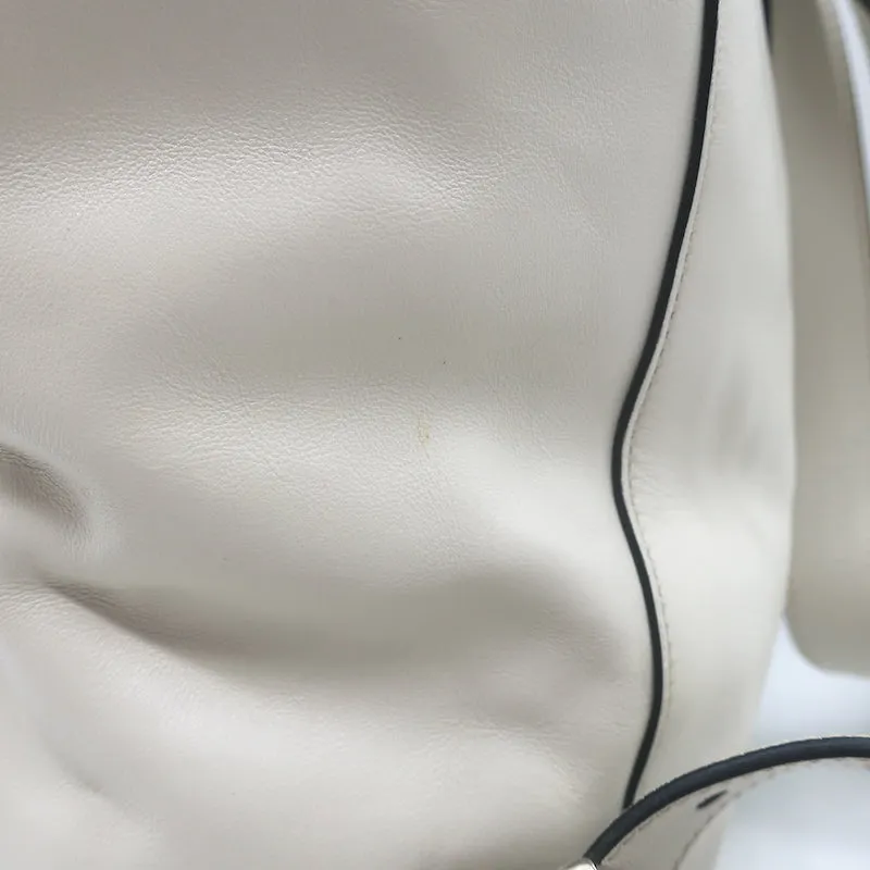 Vintage Prada Large Cinch Backpack Cream Leather