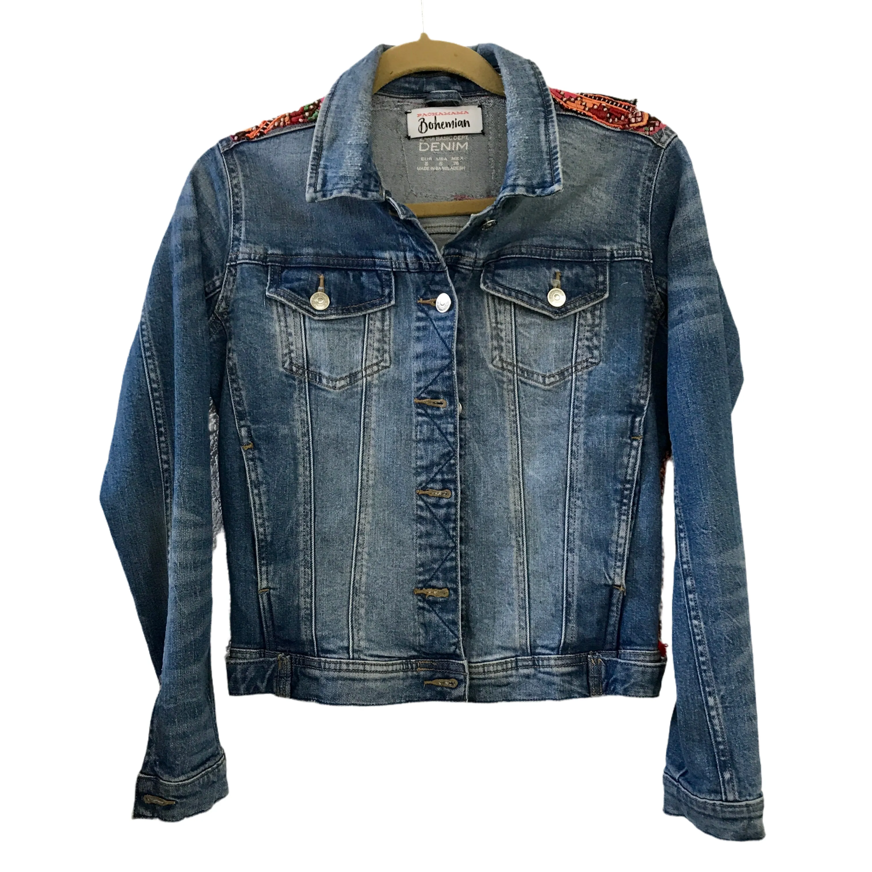 Vintage Protected Evil Eye Denim Jacket