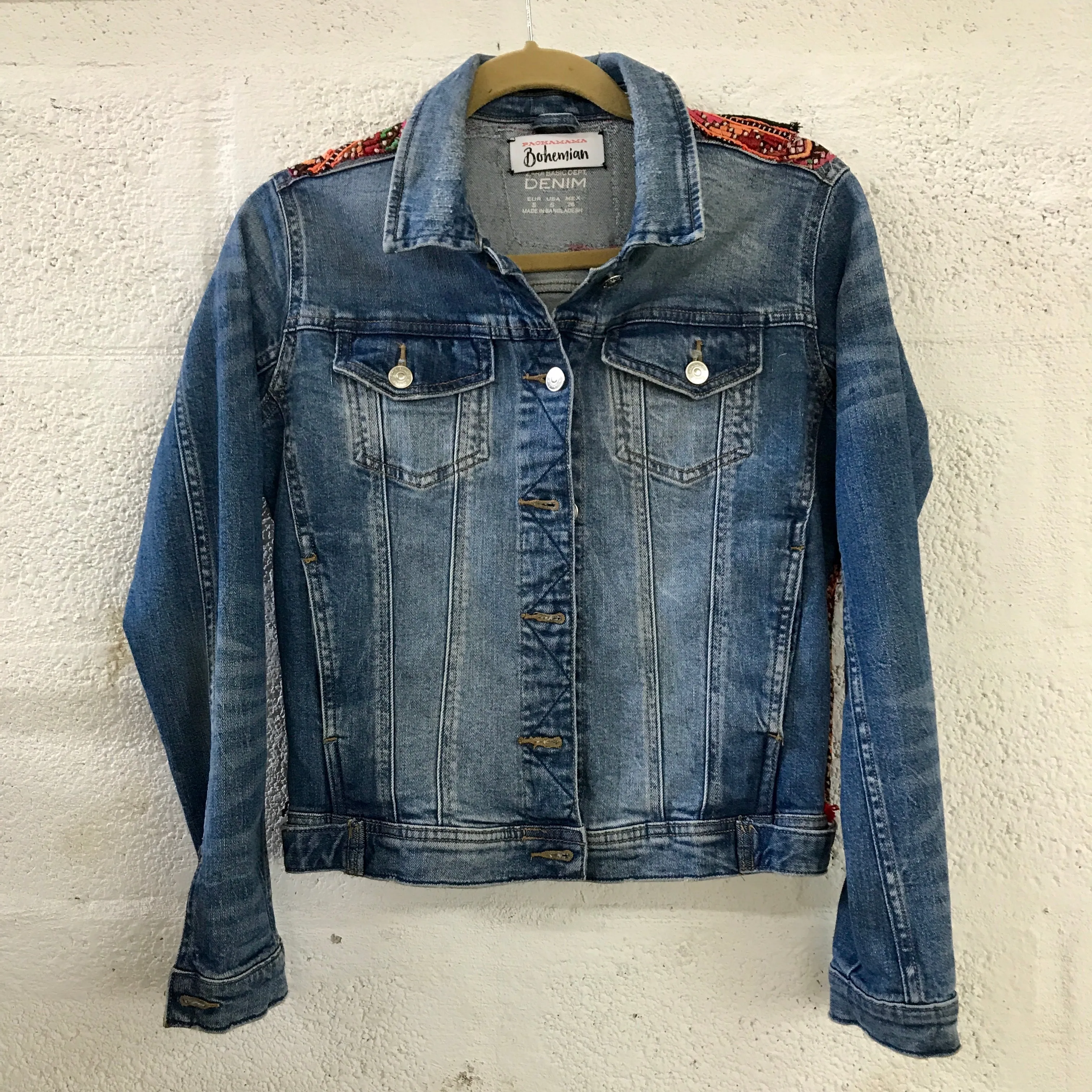 Vintage Protected Evil Eye Denim Jacket