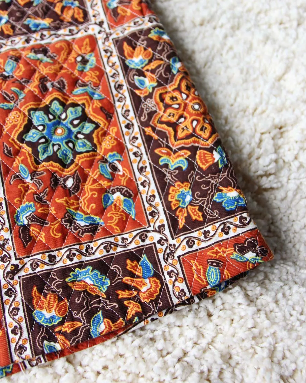 Vintage Quilted Maxi Skirt