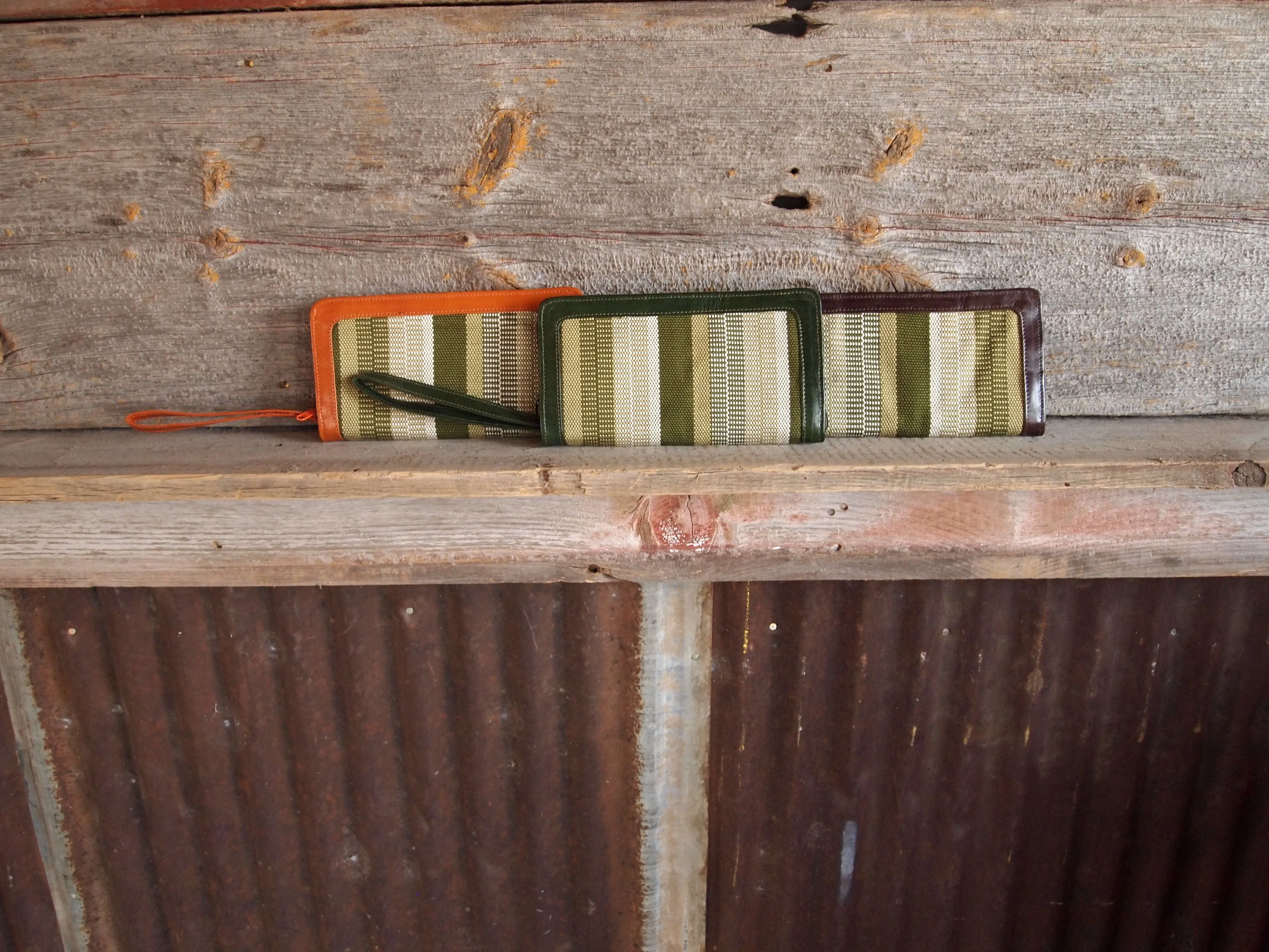 Wallets with handwoven fabric- COTTON