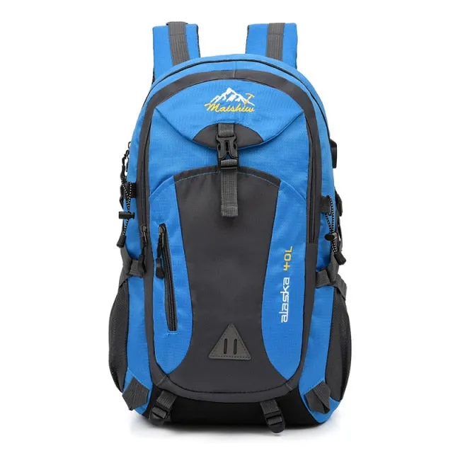 Waterproof Backpack with USB Charging Port for Outdoor/Travel 40 Liters