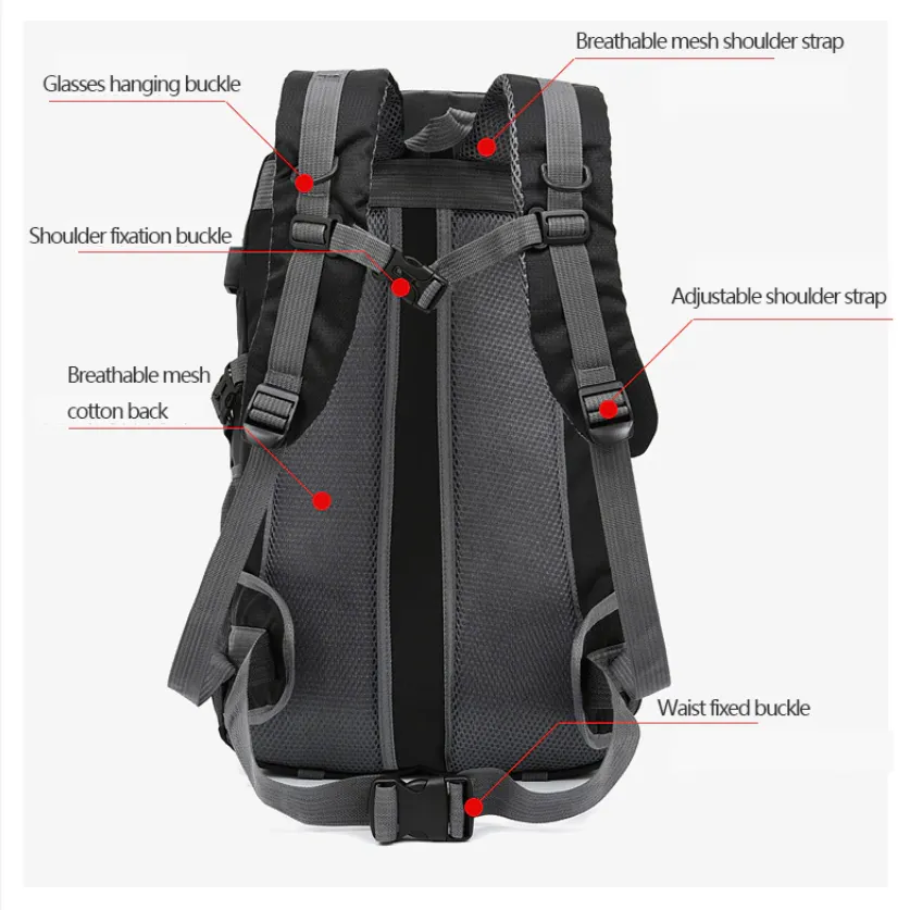 Waterproof Backpack with USB Charging Port for Outdoor/Travel 40 Liters