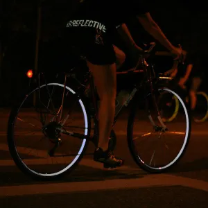 White Reflective Wheel Stripes