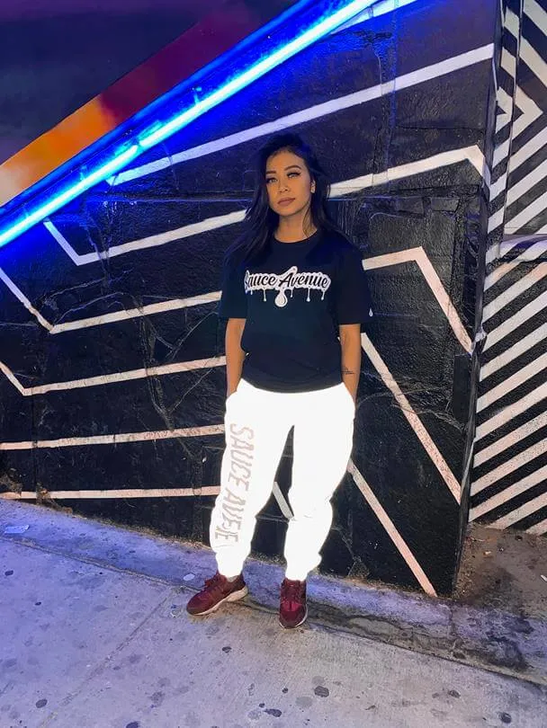 White SA Vibes Reflective Joggers