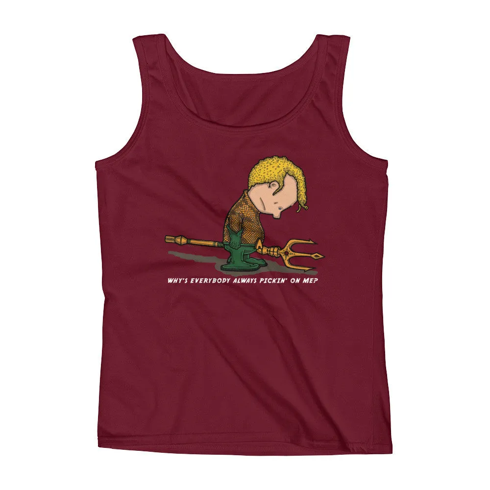 Why's Everybody Always Picking On Me? Fitted Tank Top
