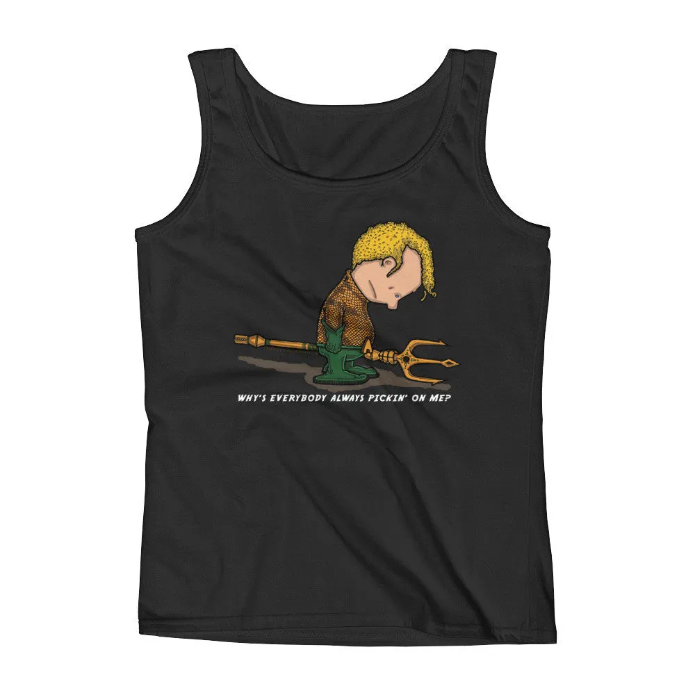 Why's Everybody Always Picking On Me? Fitted Tank Top
