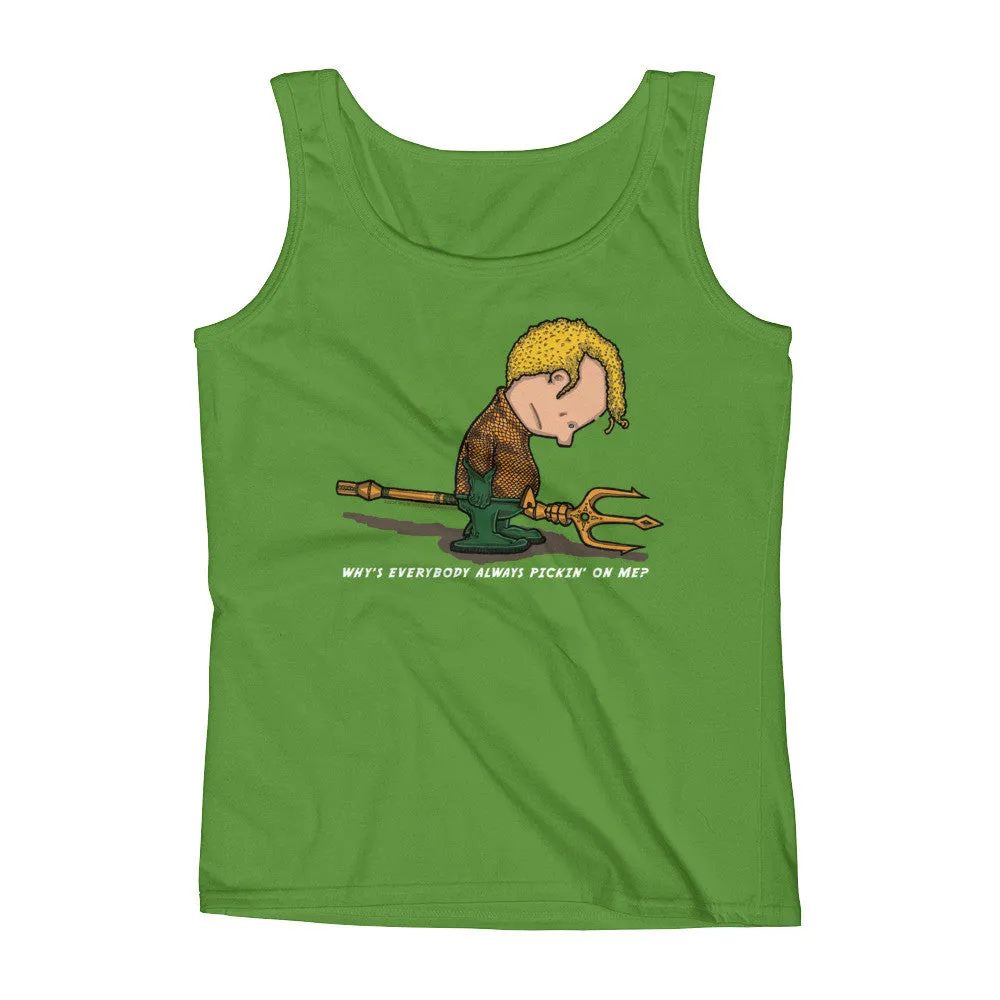 Why's Everybody Always Picking On Me? Fitted Tank Top