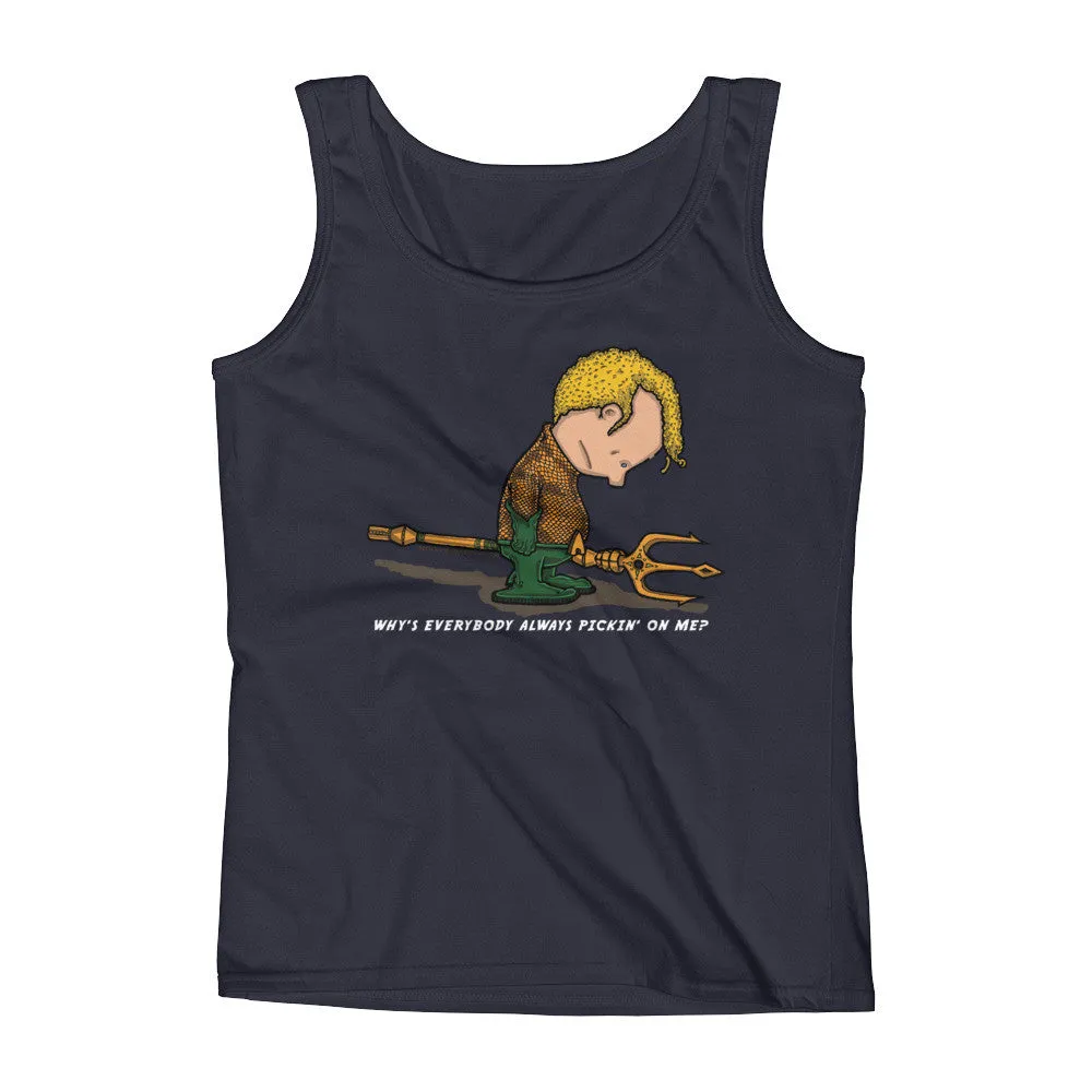 Why's Everybody Always Picking On Me? Fitted Tank Top