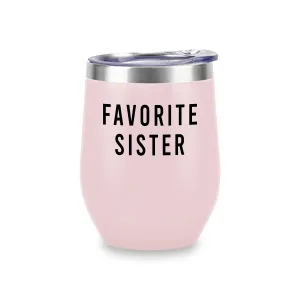 Wine Tumblers (Pink) - Favorite Sister