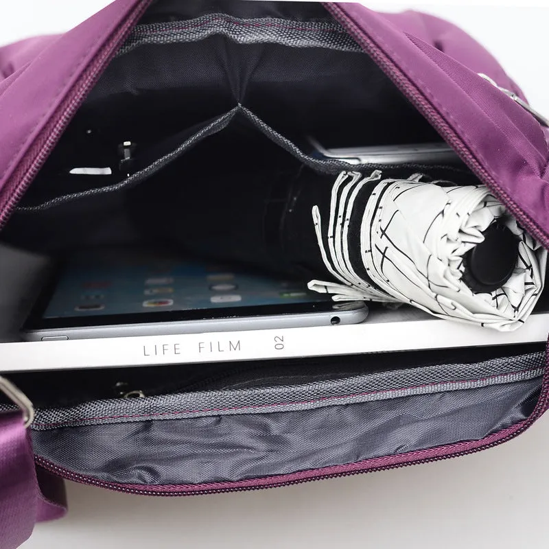 Women Nylon Multi-pocket Shoulder Bag Crossbody Bag Handbags