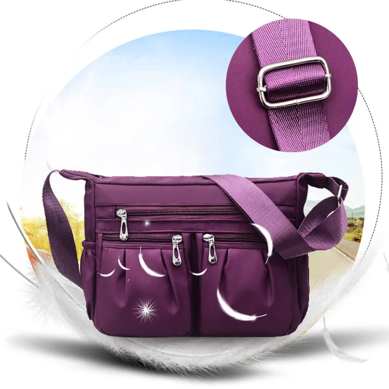 Women Nylon Multi-pocket Shoulder Bag Crossbody Bag Handbags
