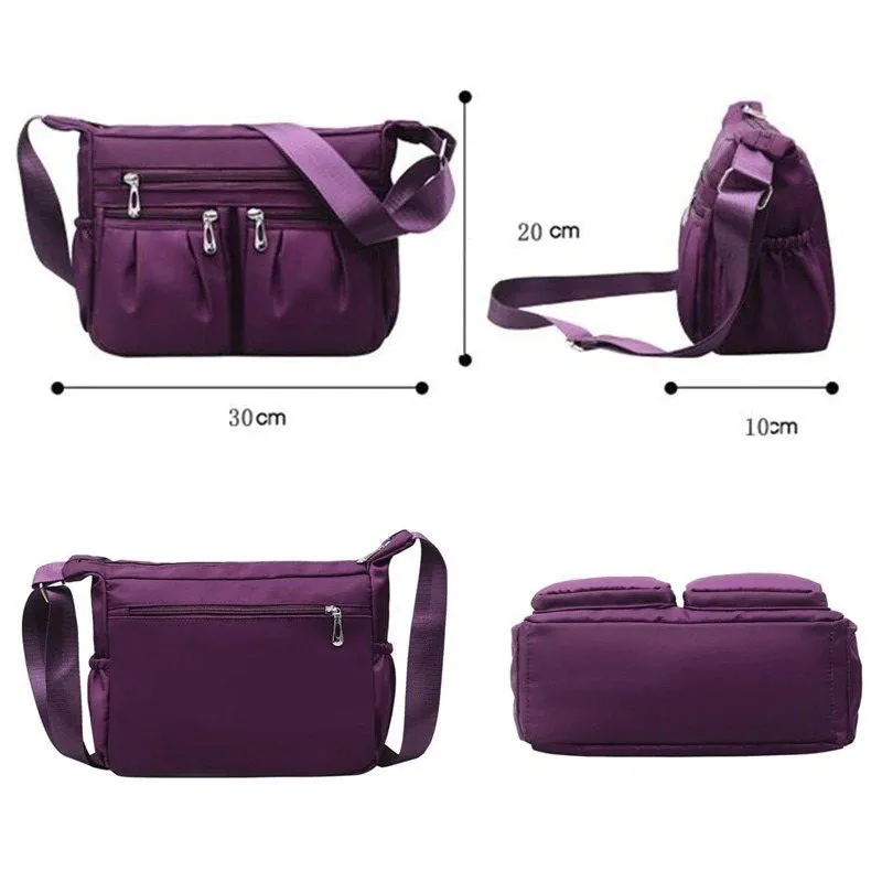 Women Nylon Multi-pocket Shoulder Bag Crossbody Bag Handbags