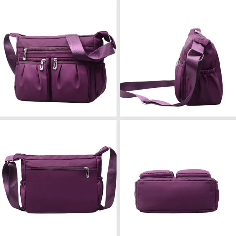 Women Nylon Multi-pocket Shoulder Bag Crossbody Bag Handbags