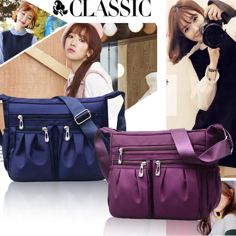 Women Nylon Multi-pocket Shoulder Bag Crossbody Bag Handbags