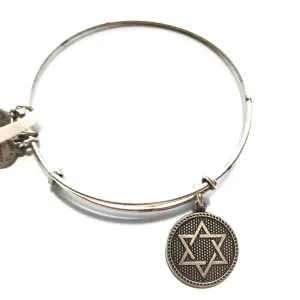 Women's Alex And Ani | Star of David III Bangle Bracelet | Rafaelian Silver