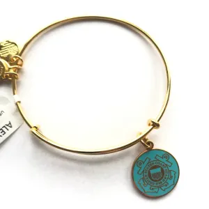 Women's Alex And Ani | US Coast Guard Bangle Bracelet | Yellow Gold