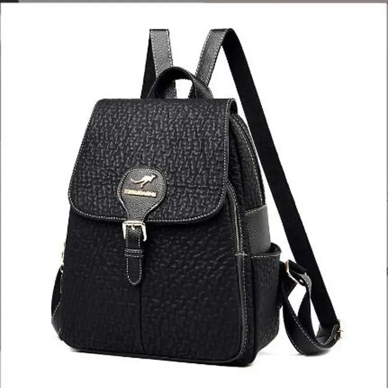 Women's Fashion Luxury Designer Leather Backpacks Large Capacity Zipper Shoulder Bags Female School Bag Travel Bag pack