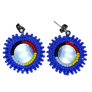 WR Bead & Mirror Earrings