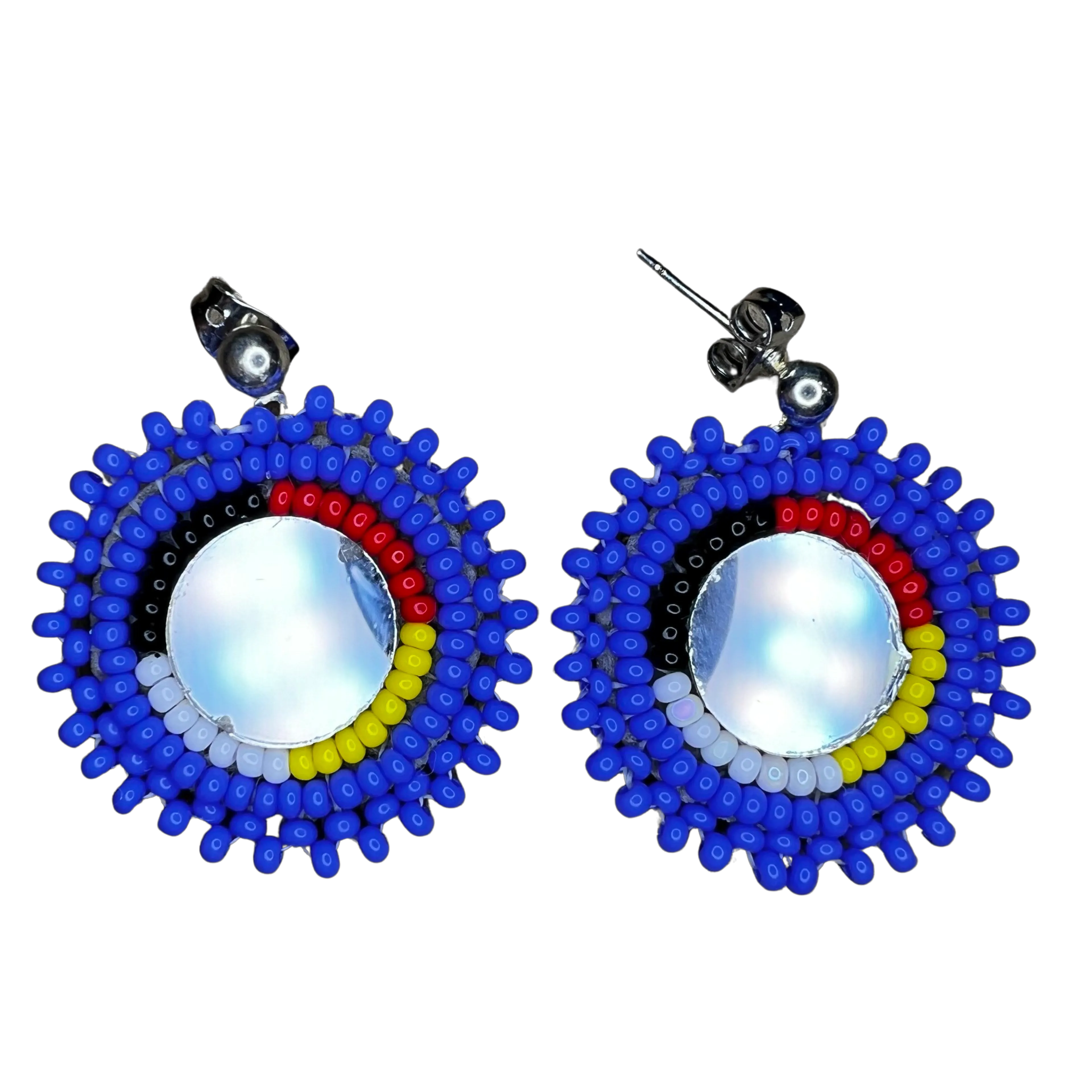 WR Bead & Mirror Earrings