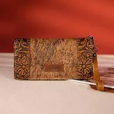 Wrangler Hair-on Cowhide Vintage Floral Wallet
