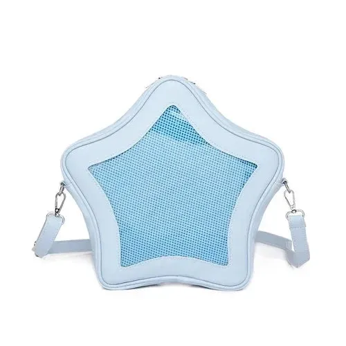 Y2K Cute Five Star Ita Bag Women Sweet Trend Crossbody Bag Popular Girl Transparent Bag Kawaii Personality Display Shoulder Bags