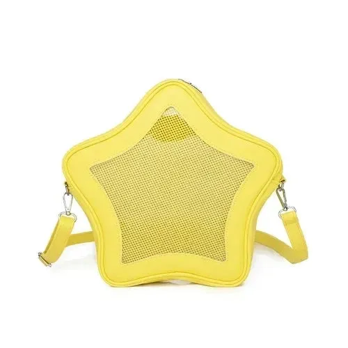 Y2K Cute Five Star Ita Bag Women Sweet Trend Crossbody Bag Popular Girl Transparent Bag Kawaii Personality Display Shoulder Bags