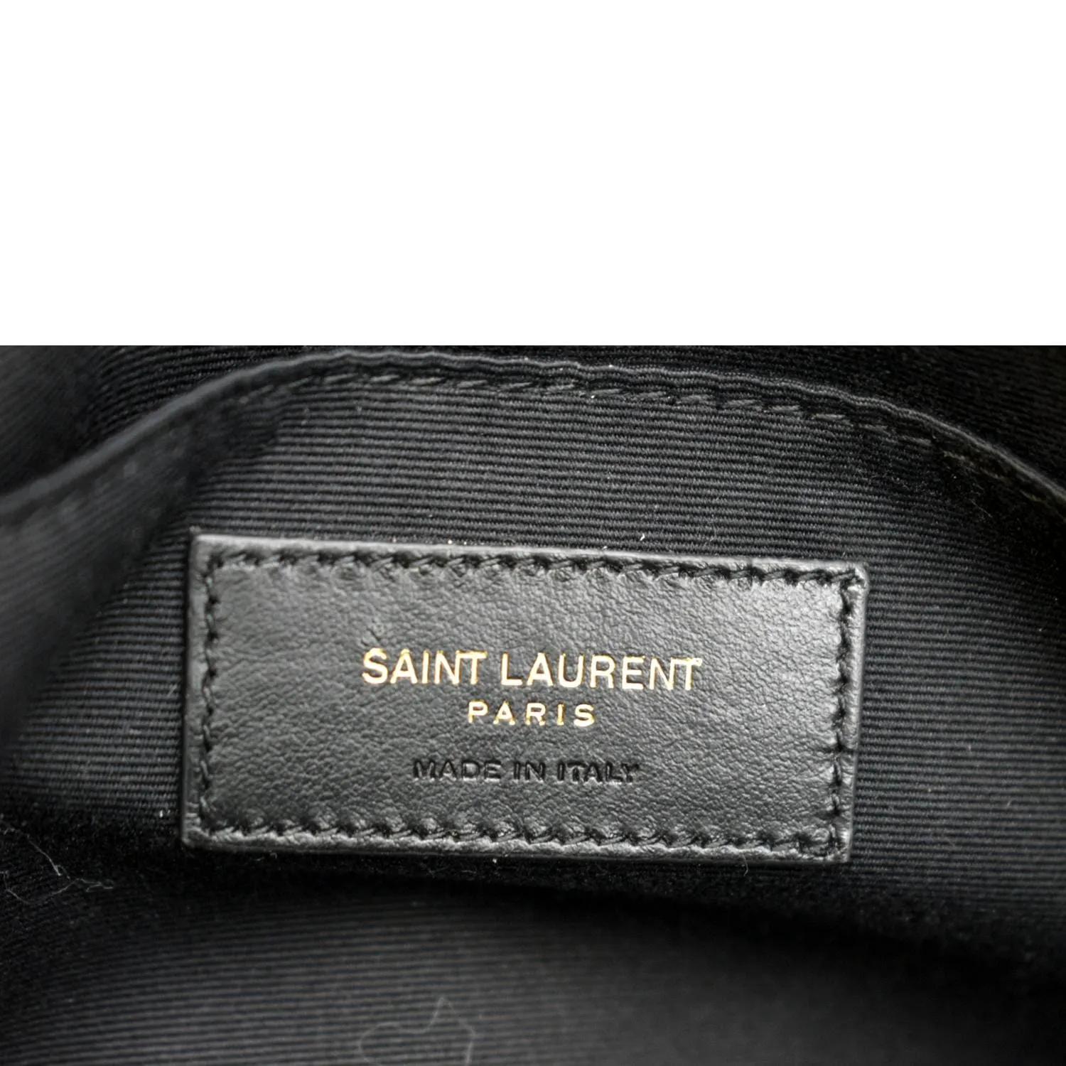YVES SAINT LAURENT Lou Chevron Leather Camera Crossbody Bag Black