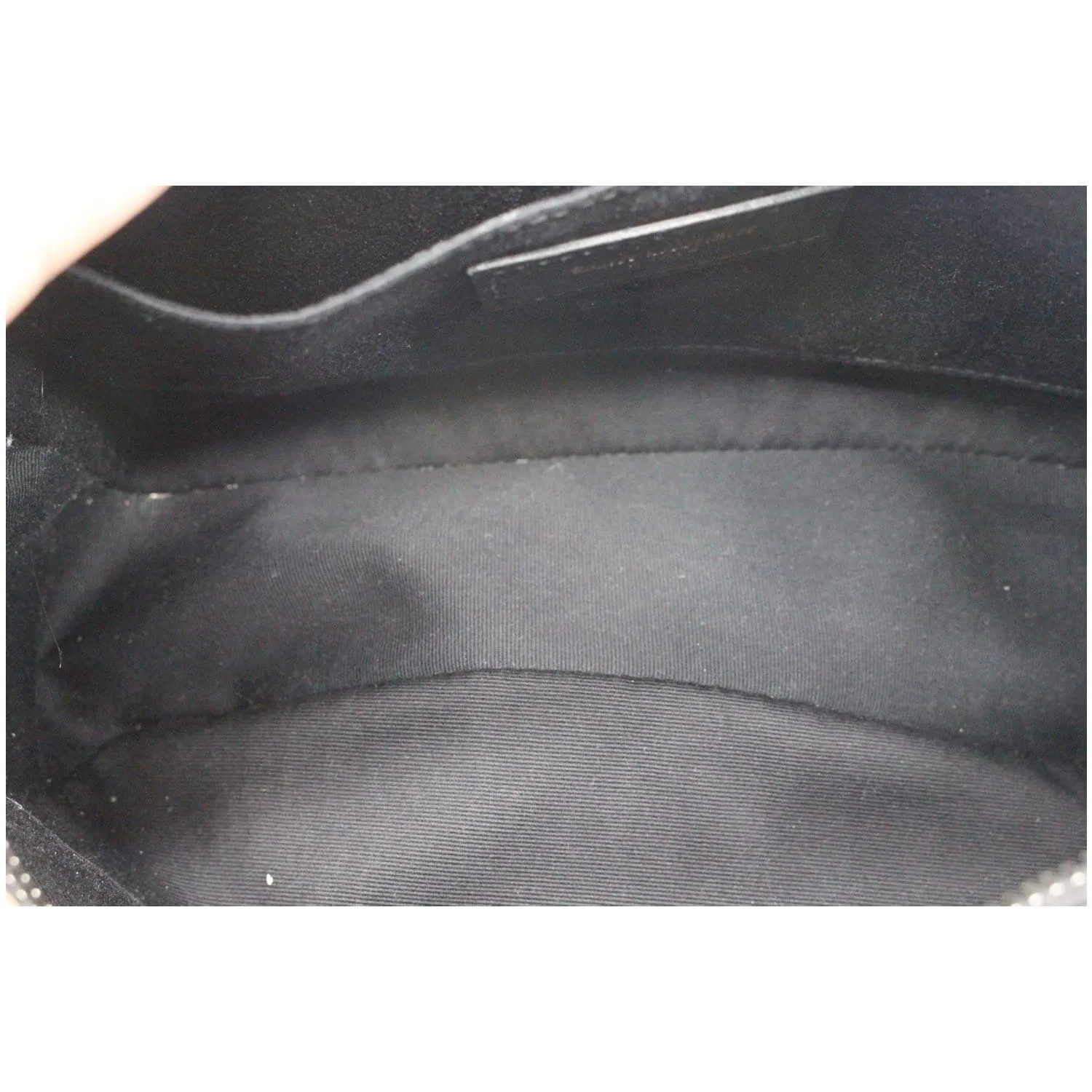 YVES SAINT LAURENT Lou Crocodile Embossed Leather Camera Crossbody Bag Black